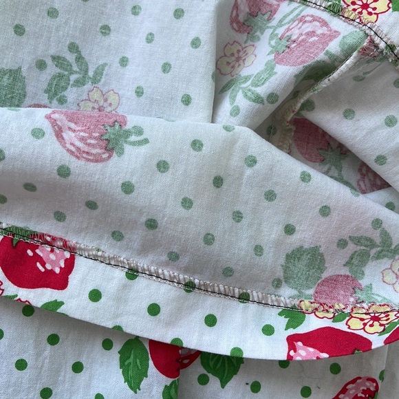 Vintage BeeBop & Wally Strapless Pleated Strawberry Print Dress Size XS - Picture 12 of 13